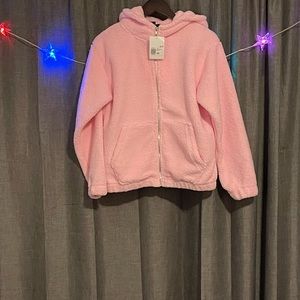 Sherpa zip up hoodie